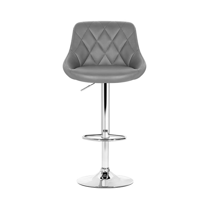 Tatiana Pu Leather swivel Bar Stools (Set of 2)