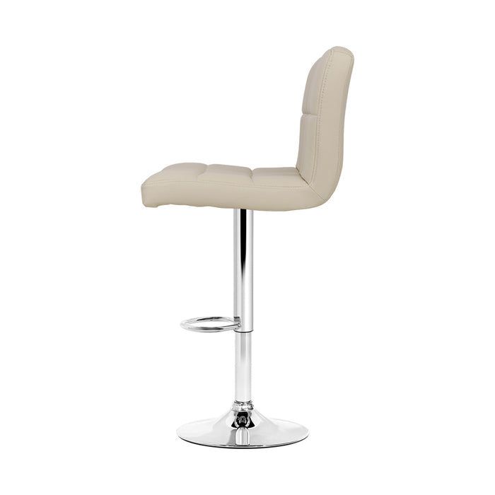 Maren Pu Leather Swivel  Bar Stool (Set of 2) Beige