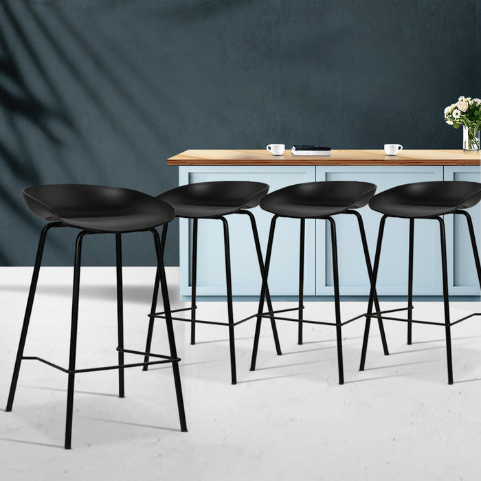 Cleo Kitchen Bar Stool (Set of 4) 67cm Black