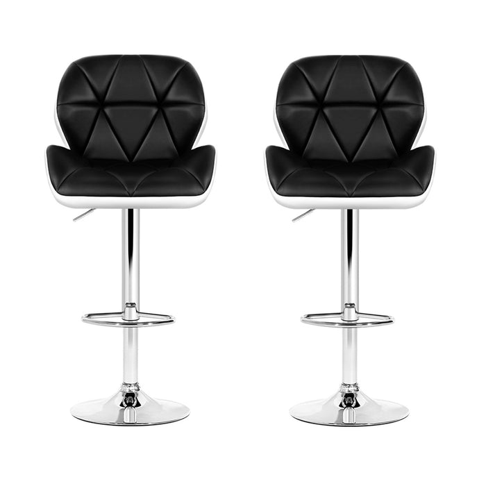 White, Black and Chrome Kitchen Bar Stools