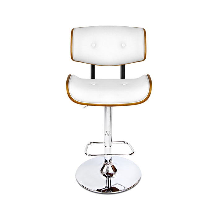 Phoenix Pu Leather Classical Kitchen Stool White