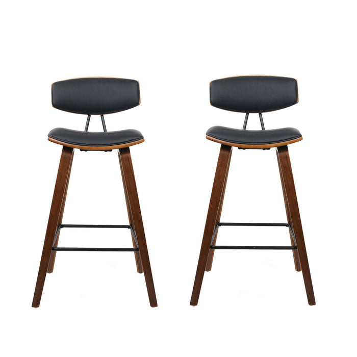 Francesca Kitchen Counter Stool (Set of 2) 67 cm Walnut-Black