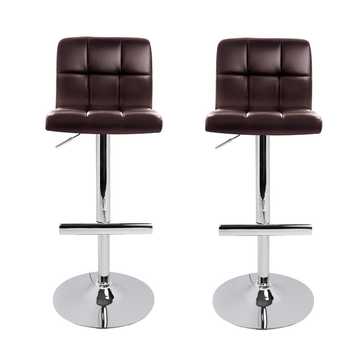 Ariel Comfort Leatherette Bar Stool (Set of 2) Chocolate Brown