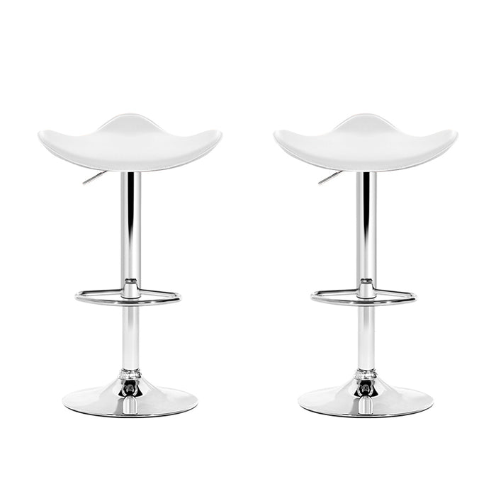 Olivia Leatherette Kitchen Bench Stool (Set of 2) White