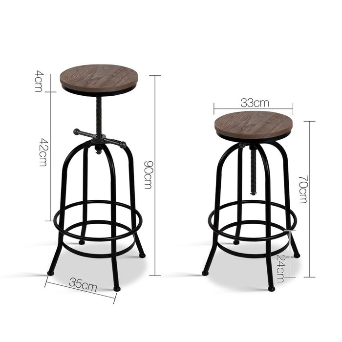 Jacks Vintage Industrial Steel Wooden Bar Stool