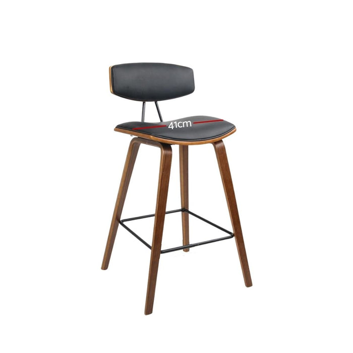 Francesca Kitchen Counter Stool (Set of 2) 67 cm Walnut-Black