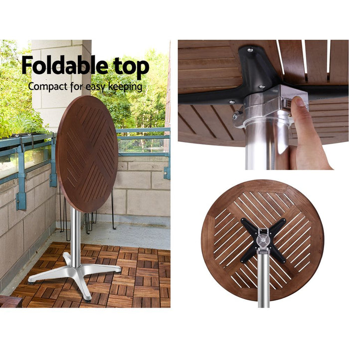 Adjustable Aluminum Bar Table Stools Set